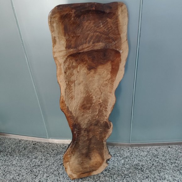 Abstract Wooden Mask Artwork VTG Hand Carved Wall Art Cobra Fish Man 20" - Picture 5 of 9